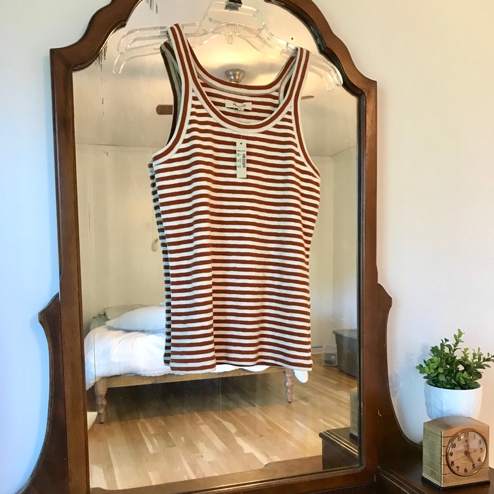 Madewell audio jodi stripe tank 🍂